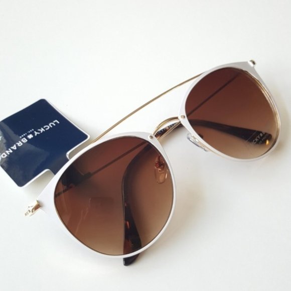 Lucky Brand Accessories - NWT Lucky Brand LARSON WHITE GOLD Sunglasses